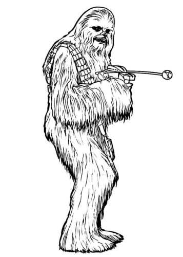 Star Wars Chewbacca Coloring Page
