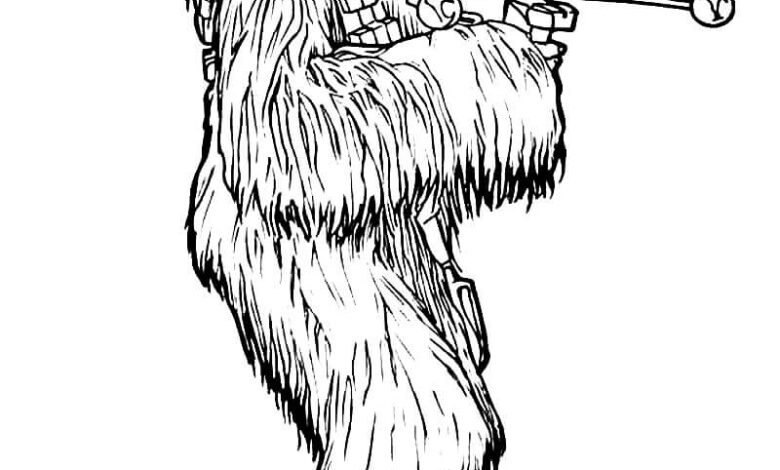 Star Wars Chewbacca Coloring Page