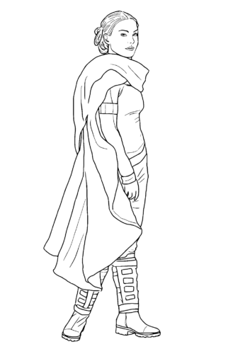 Star Wars Padme Amidala Coloring Page