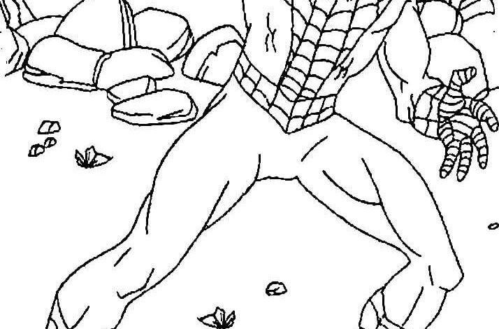 Stone Spiderman Coloring Page