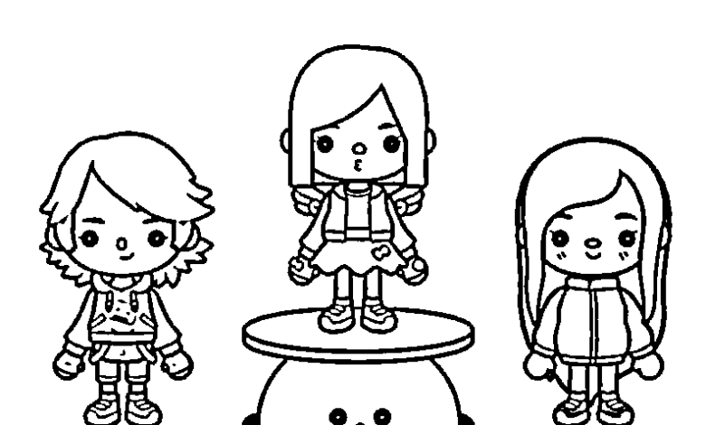 Toca Boca Music Coloring Page