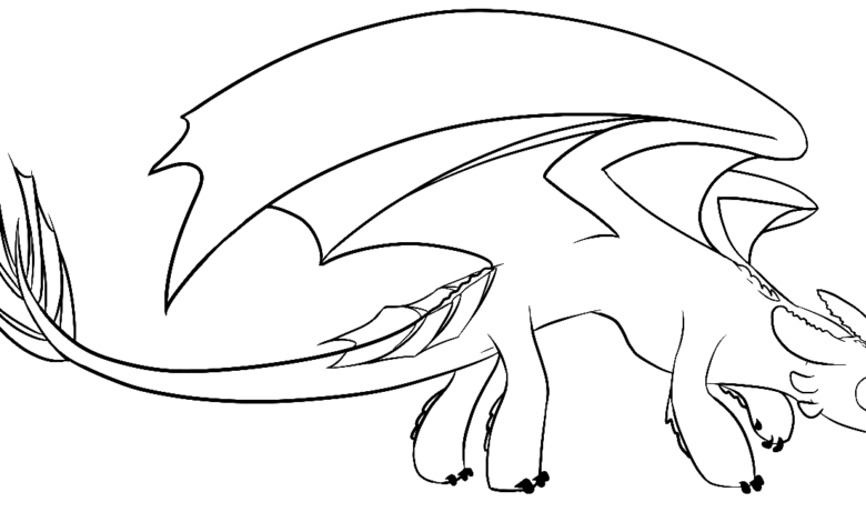 Toothless Krokmou Coloring Page
