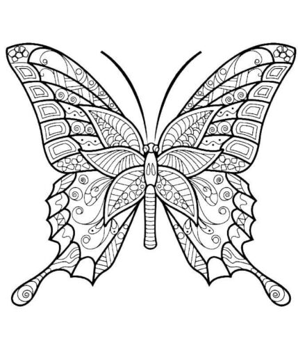 Tricky Butterflies Coloring Page