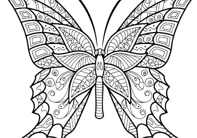 Tricky Butterflies Coloring Page