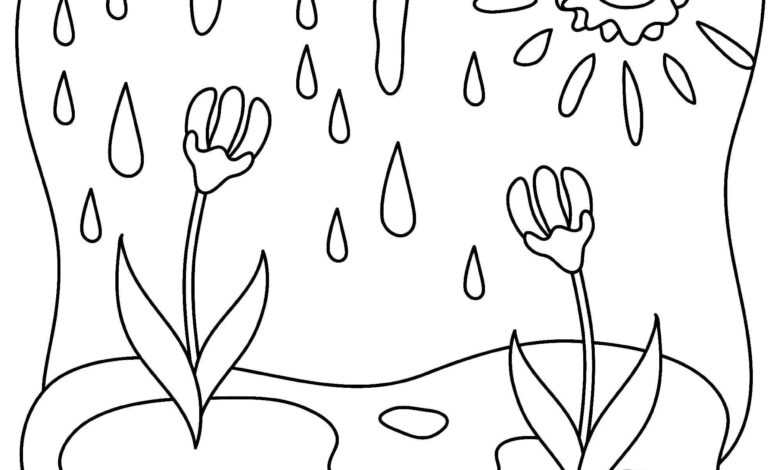 Very Hot Spring Coloring Page