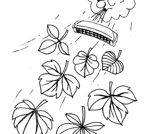 Windy Fall Coloring Page