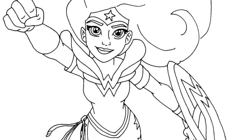 Wonder Woman Coloring Page
