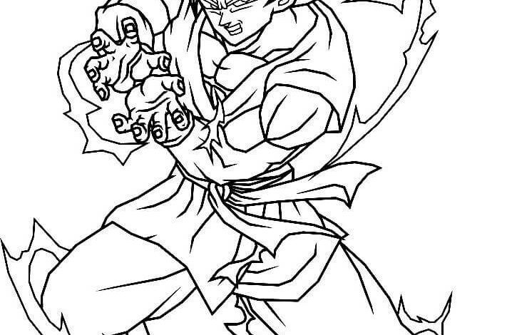 Attack Dragon Ball Z Coloring Page