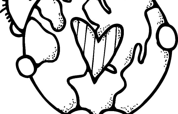 Child Earth Day Coloring Page