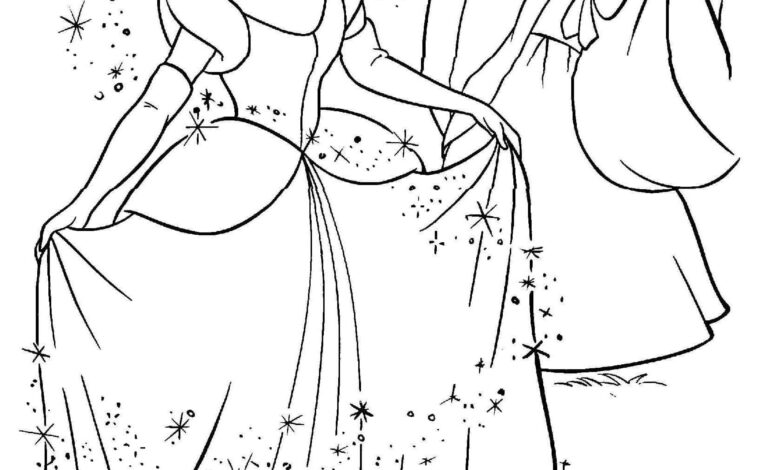 Cinderella Magic Coloring Page