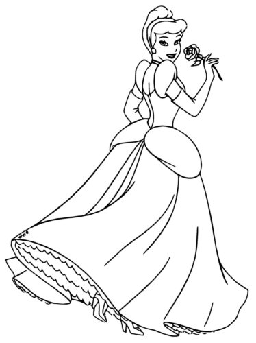 Cinderella Rose Coloring Page