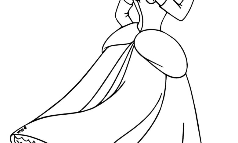 Cinderella Rose Coloring Page