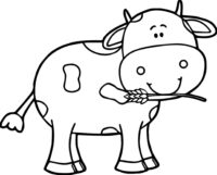 Cow Toddler Coloring Page Cow Toddler Coloring Page