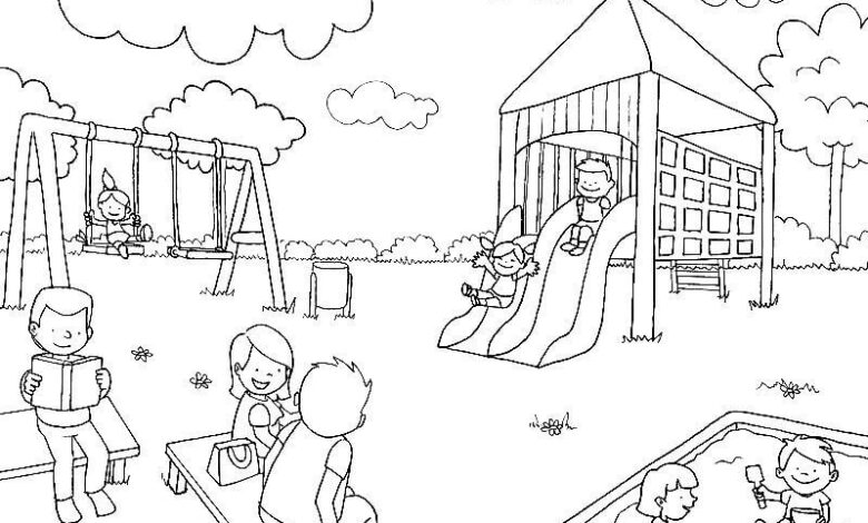 Fun Park Coloring Page