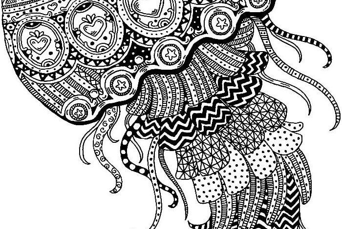 Mandala Jellyfish Coloring Page
