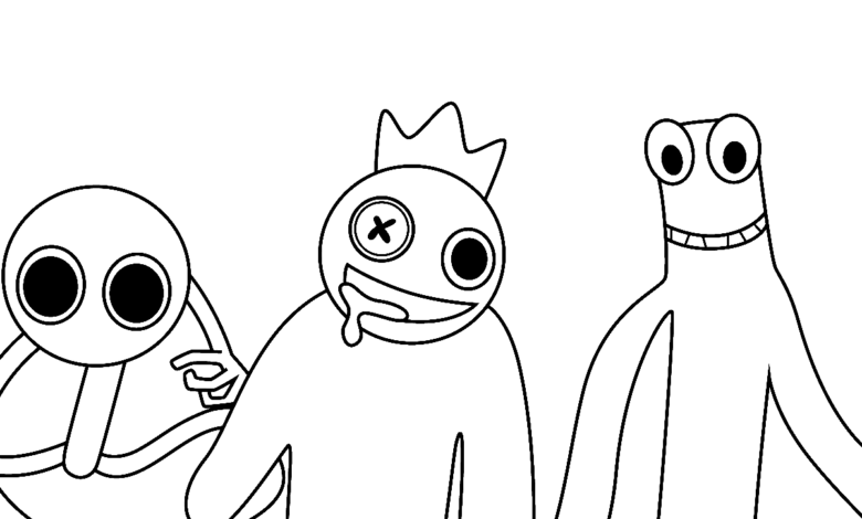 New Rainbow Friends Coloring Page