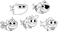 Baby Shark Full Page Coloring Page