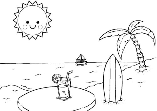 Lemonade Beach Coloring Pages