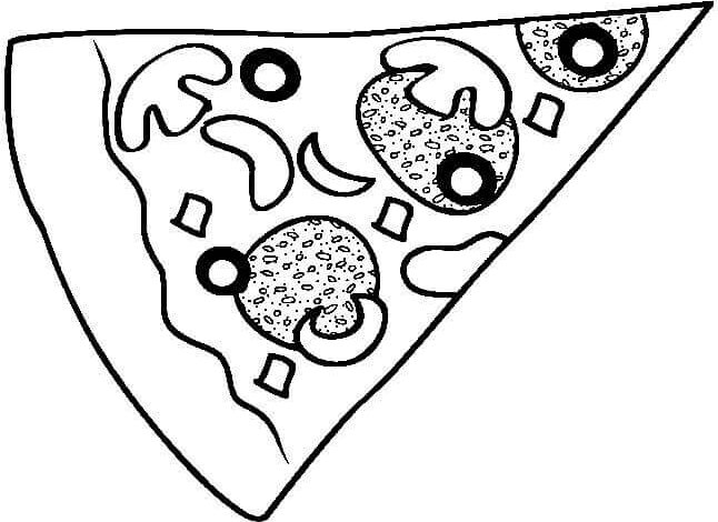Pizza Slice Coloring Page