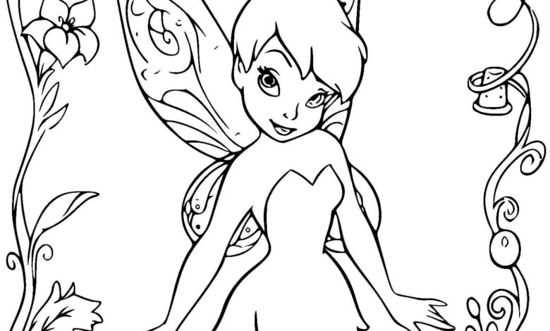Tinkerbell Portrait Coloring Page