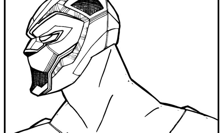 Angry Black Panther Coloring Page