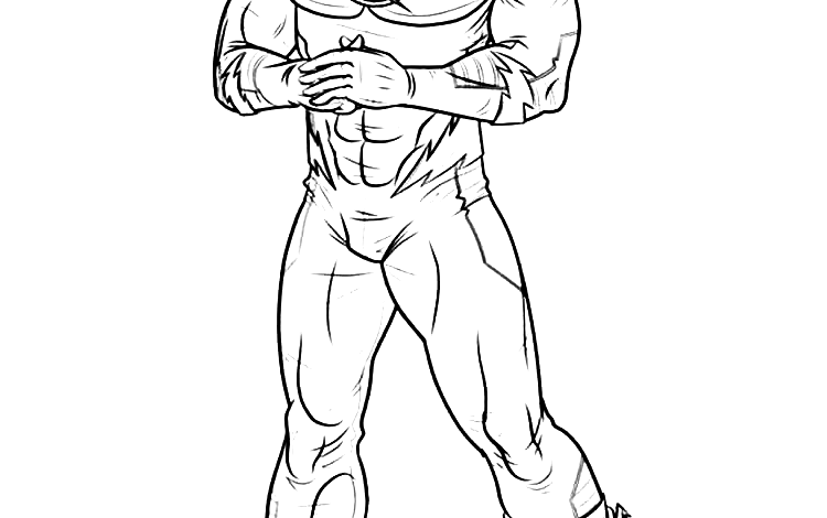 Angry Flash Coloring Page
