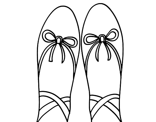 Ballerina Feet Coloring Page