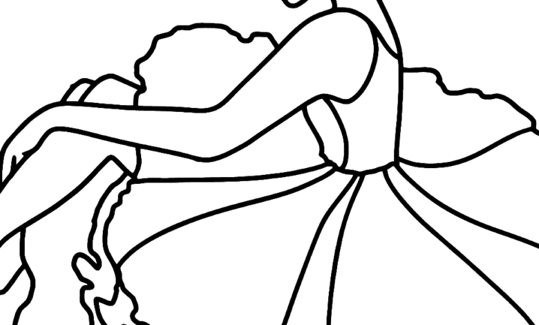 Ballerina Sad Coloring Page