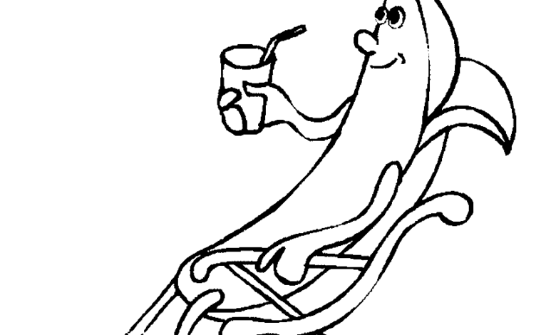 Banana Animation Coloring Page