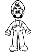 Best Luigi Coloring Page Best Luigi Coloring Page
