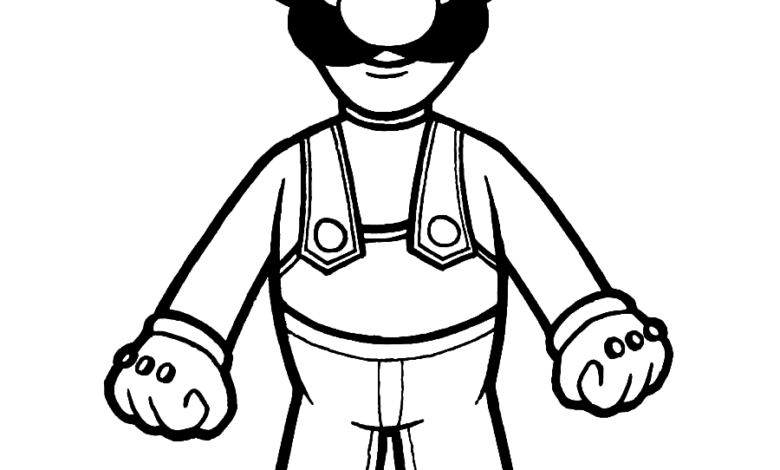 Best Luigi Coloring Page