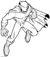 Black Panther Cloak Coloring Page