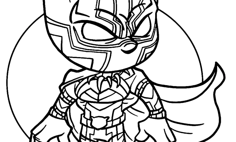 Black Panther Moon Coloring Page
