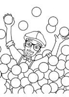 Blippi Ball Coloring Page