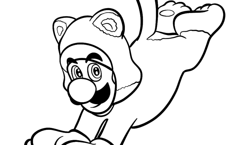 Cat Luigi Coloring Page