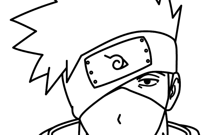 Cool Kakashi Coloring Page