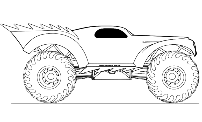 Cool New Monster Truck Coloring Page