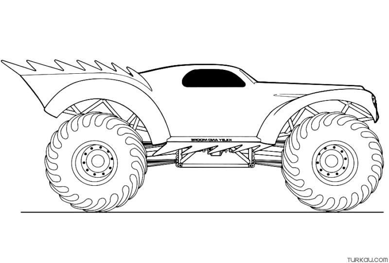 Cool New Monster Truck Coloring Page » Turkau