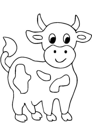 Cow Smile Coloring Page