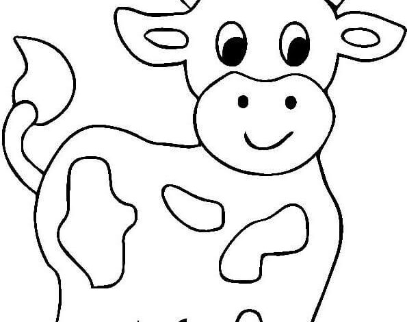 Cow Smile Coloring Page