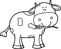 Cow Wheat Coloring Page Cow Wheat Coloring Page