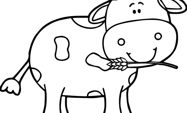 Cow Wheat Coloring Page
