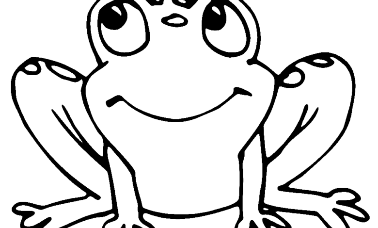 Cute Frog Animal Coloring Page