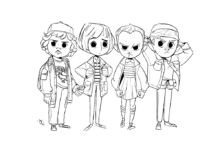Cute Stranger Things Coloring Page