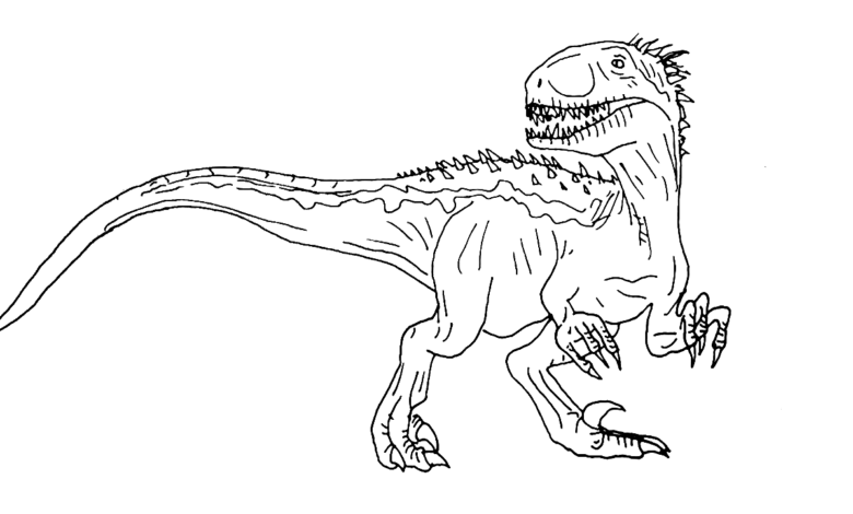 Dinosaur Indoraptor Coloring Page