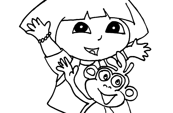 Dora Explorer Donkey Coloring Page