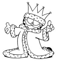 Garfield King Coloring Page