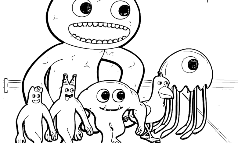 Garten of Banban All Coloring Page