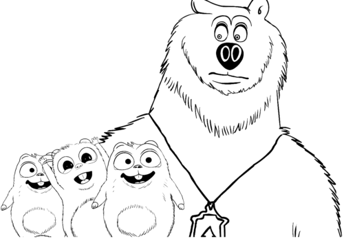 Grizzy The Lemmings Coloring Page 1 Grizzy The Lemmings Coloring Page