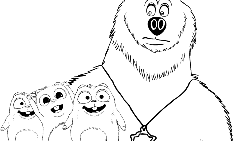 Grizzy The Lemmings Coloring Page